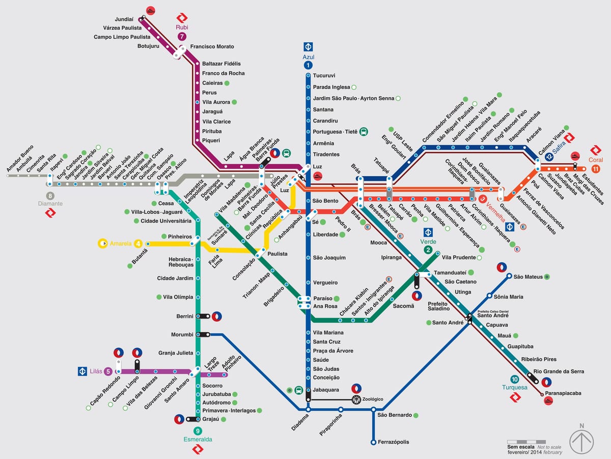 metro hartë Sao Paulo
