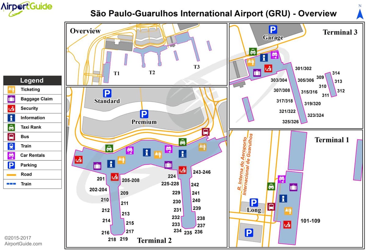Sao Paulo gru airport terminal hartë