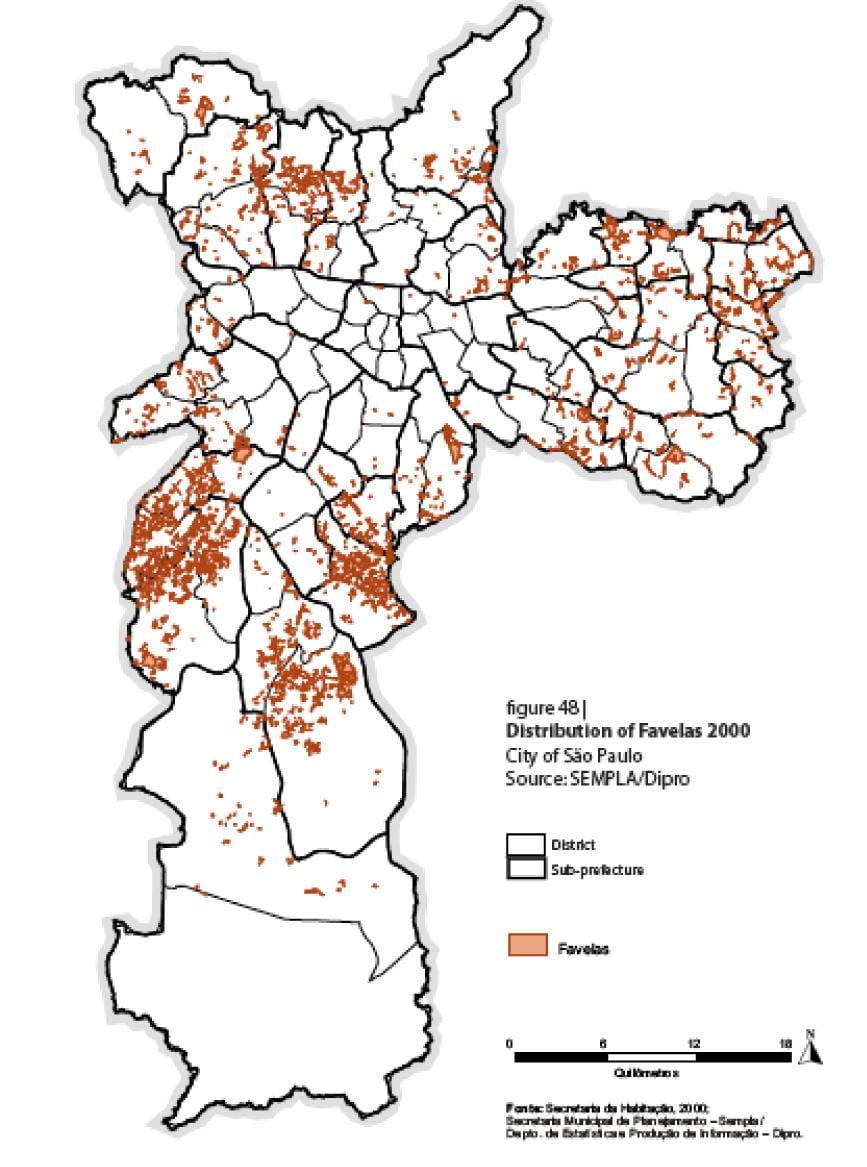 harta e Sao Paulo favelas