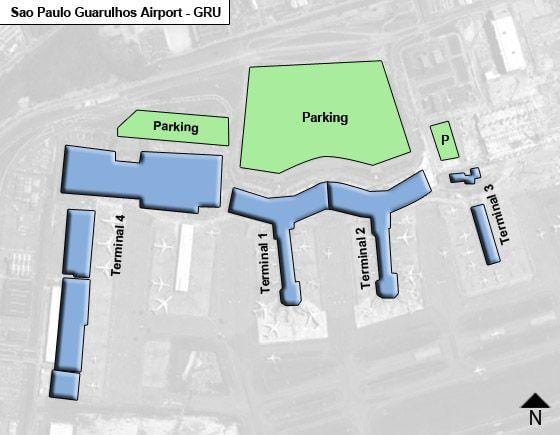 Sao Paulo guarulhos international airport terminal hartë
