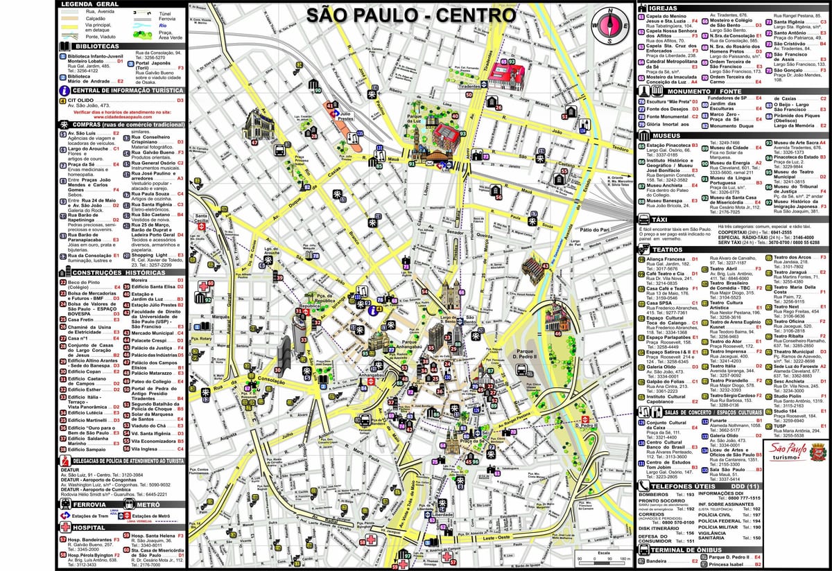 São Paulo hartë të qytetit
