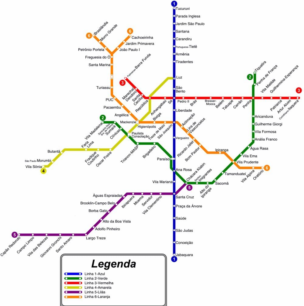 Sao Paulo metro hartë pdf