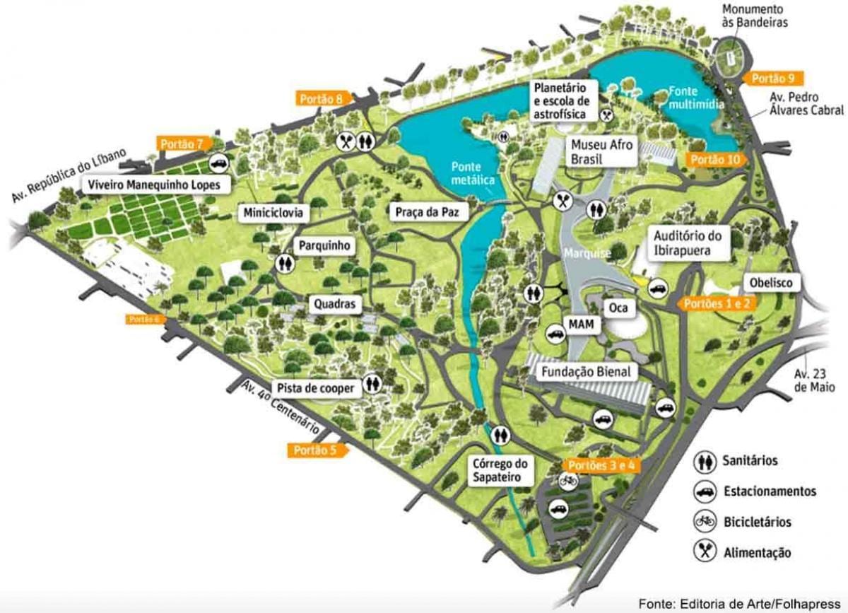 São Paulo park map