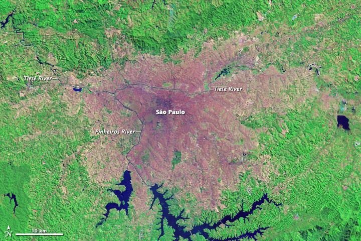 São Paulo topografike hartë